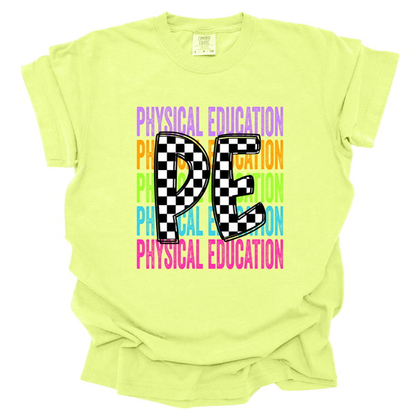 Checkered PE Rainbow T-shirt - Comfort Colors