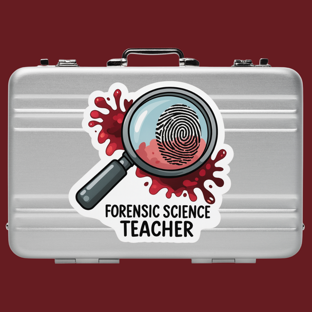 Forensic Science Teacher Vinyl Waterproof Sticker – Crime Scene Fingerprint Design