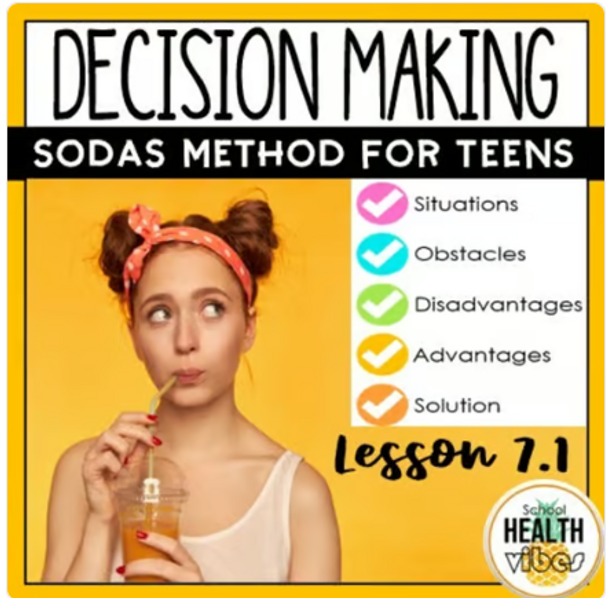 Decision Making Lesson for Teens in Middle and High School