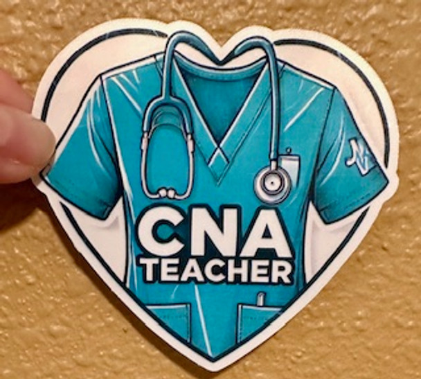 CNA Teacher Heart Vinyl Waterproof Sticker  