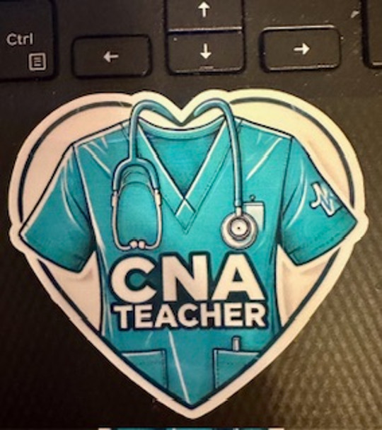 CNA Teacher Heart Vinyl Waterproof Sticker  