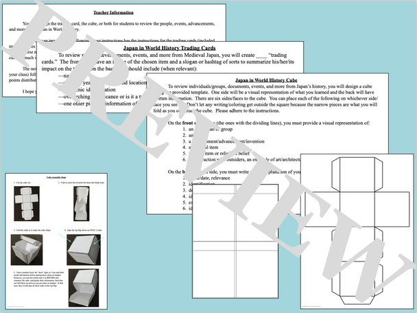 Japan in World History Activity Review Projects Japan in World History Activity Review Projects