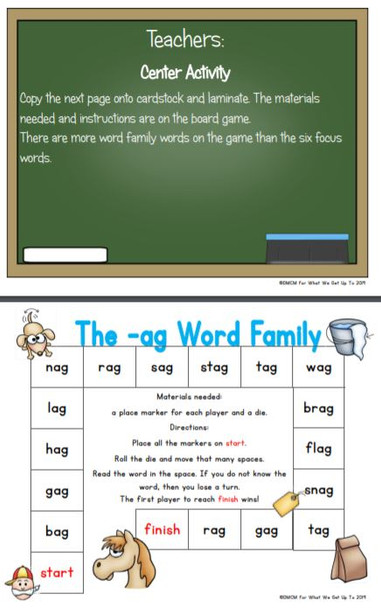 The -ag Word Family