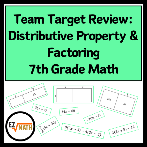 Distributive Property & Factoring Group Review Activity | Grade 7 Math