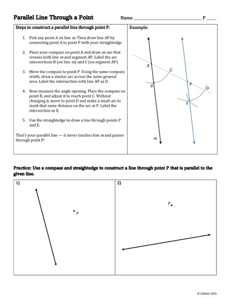 Geometry Construction Basics Practice - Lines & Basic Shapes