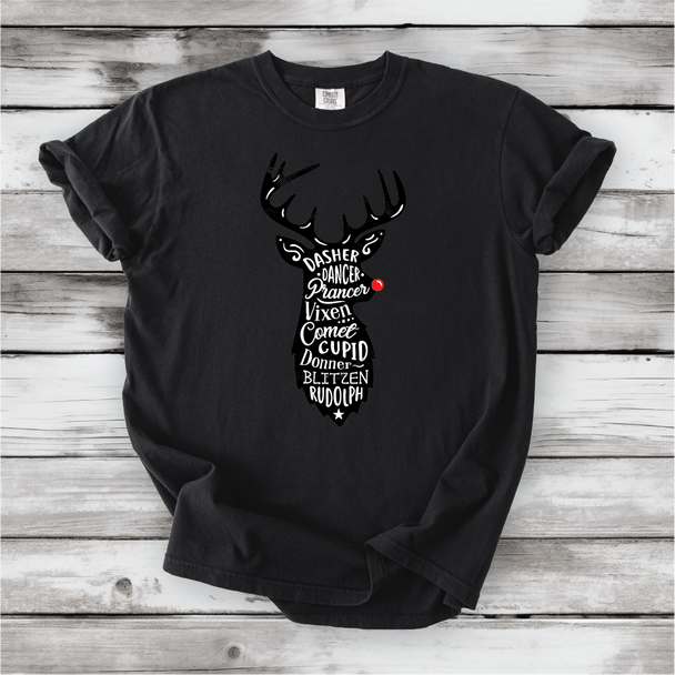 Cute Santa's Reindeer Shirt - Comfort Colors