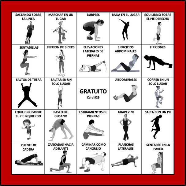 Bingo de fitness Bingo de fitness