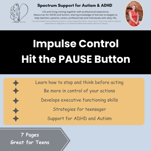 Hit Pause Button Impulse Control Pause Think Make smart Choices Control Behavior