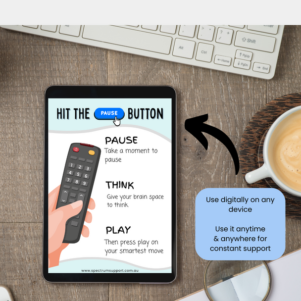 Hit Pause Button Impulse Control Pause Think Make smart Choices Control Behavior