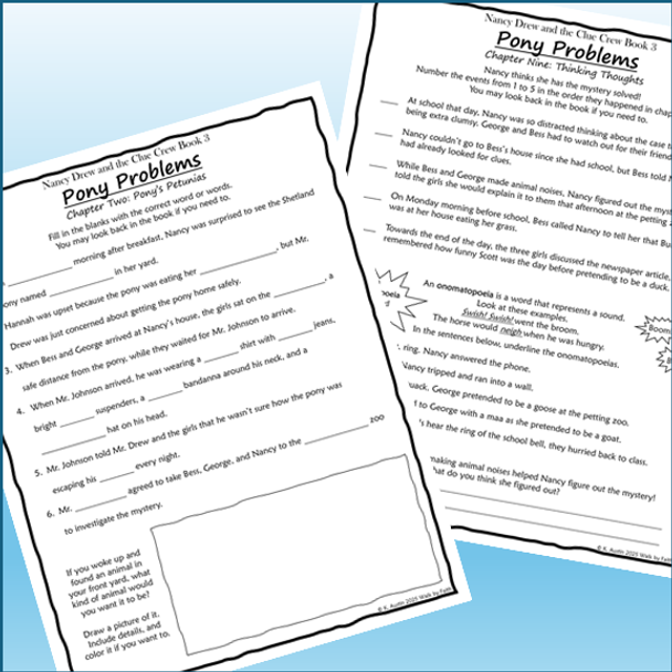 Nancy Drew and the Clue Crew Pony Problems Novel Study