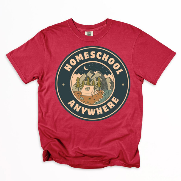 Homeschool Anywhere Shirt on Comfort Colors