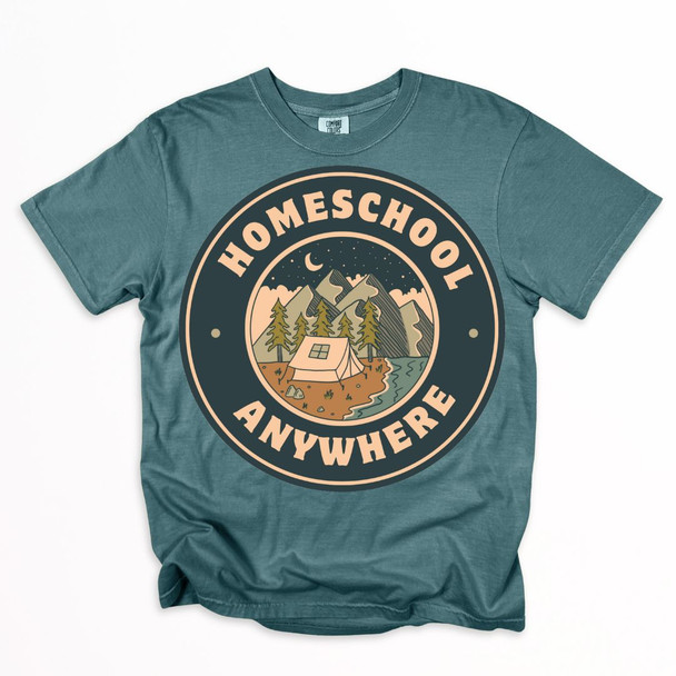 Homeschool Anywhere Shirt on Comfort Colors