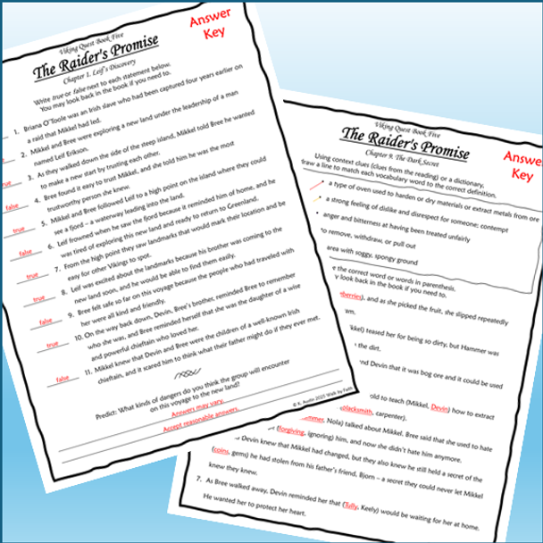 The Raider’s Promise Viking Quest Book Five Novel Study