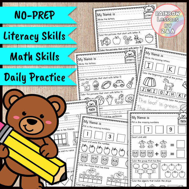 September Morning Work Kindergarten | Math and Literacy Centers | Fall Morning September Morning Work Kindergarten | Math and Literacy Centers | Fall Morning