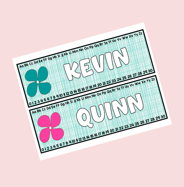 Printable Bright Student Desk Plates, Editable Classroom Labels