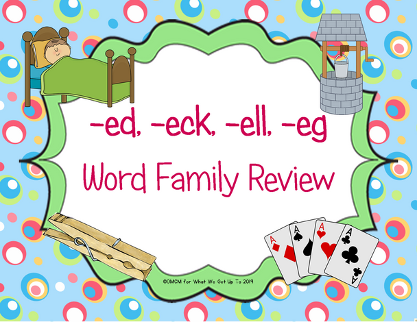 -ed, -eck, -ell, -eg Family Review