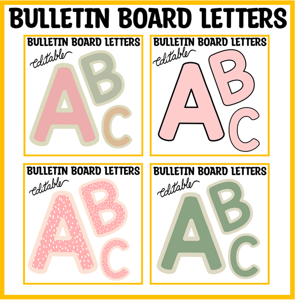 Printable Boho Neutral Alphabet Letters Bundle Pack, Colorful Decorative Letters