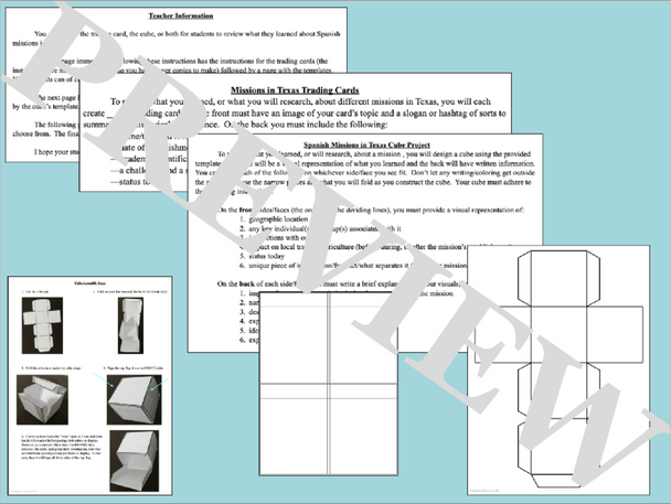 Texas Missions Activity Review Projects