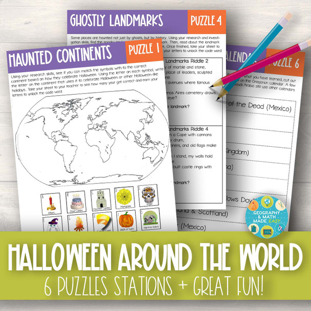 Geography Halloween Around the World Escape Room Geography Halloween Around the World Escape Room