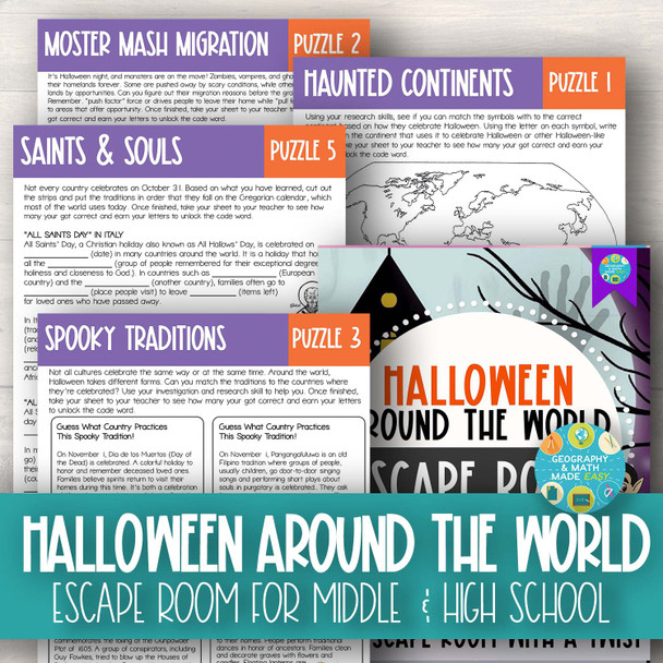 Geography Halloween Around the World Escape Room Geography Halloween Around the World Escape Room