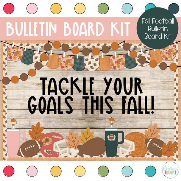 Fall Football - Thanksgiving - November Bulletin Board Kit by Creatively Taught