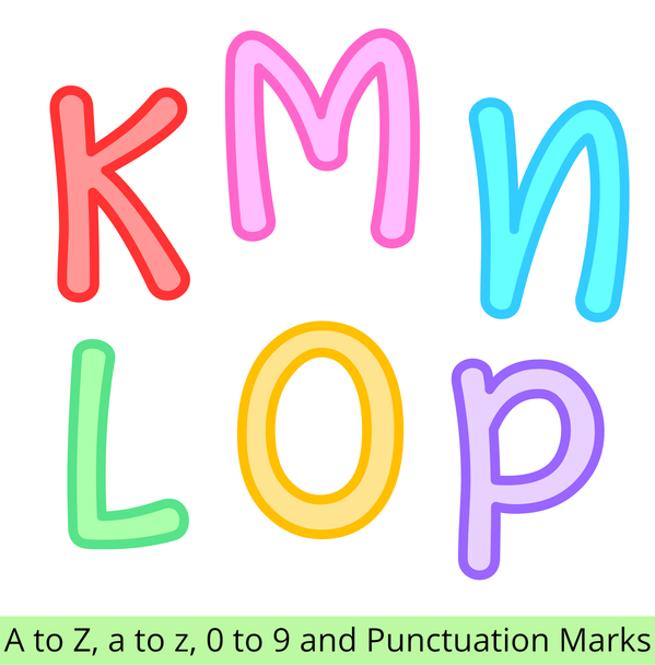 Printable Colorful Bulletin Board Letters, Editable Large Alphabet Letters