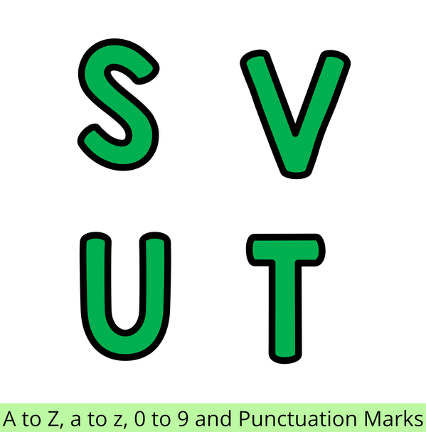 Printable Bulletin Board Letters Bundle Pack, Vibrant Large Alphabet Letters