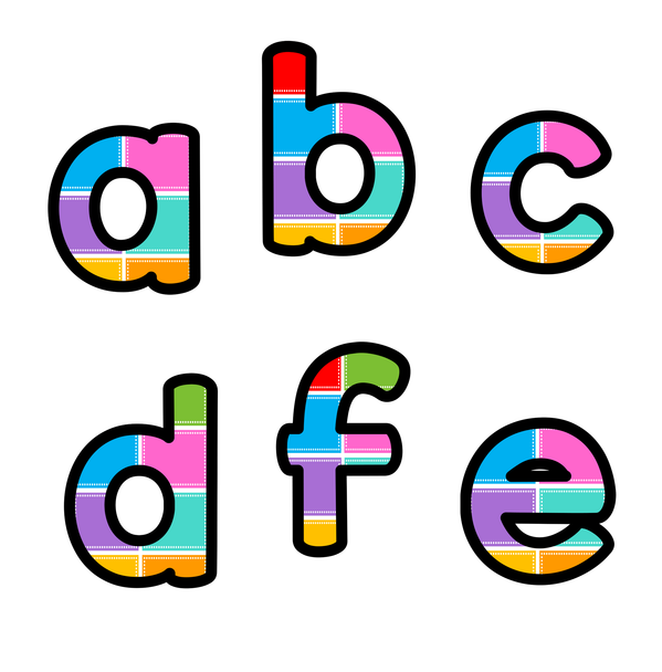 Printable Bulletin Board Letters Bundle Pack, Vibrant Large Alphabet Letters