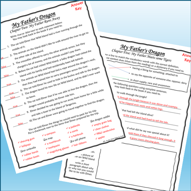 My Father's Dragon Novel Study Bundle