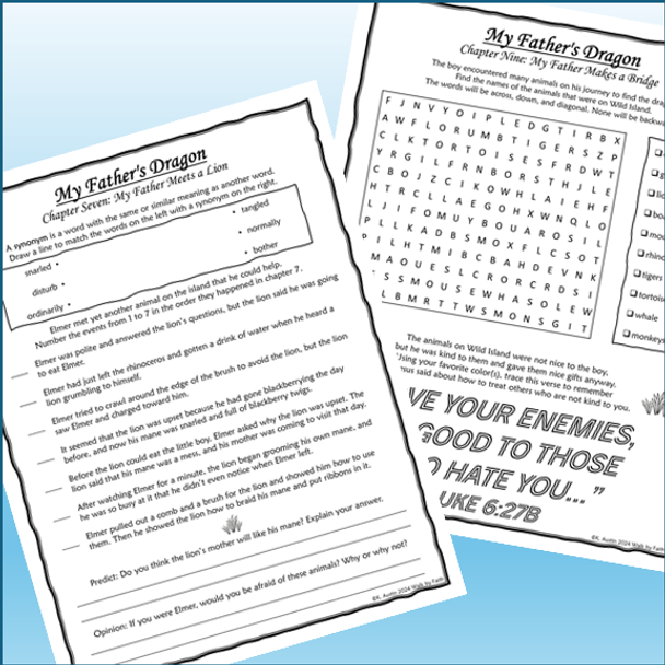 My Father's Dragon Novel Study Bundle