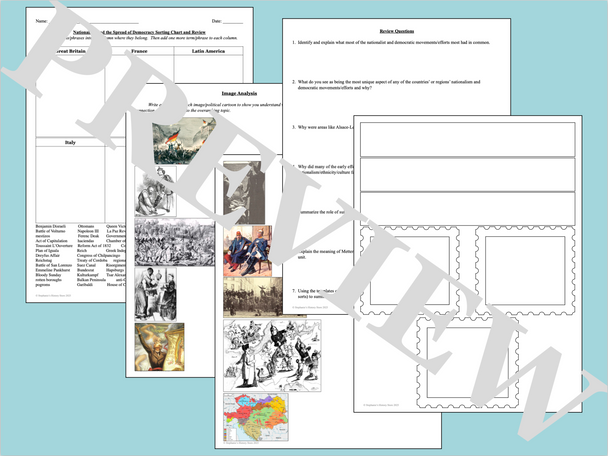 Nationalism and Revolutions Sorting Chart Image Analysis Review Activity Nationalism and Revolutions Sorting Chart Image Analysis Review Activity