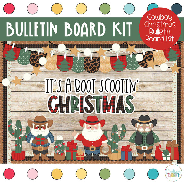 Cowboy Santa Claus - Christmas - December Bulletin Board Kit by Creatively Taught Cowboy Santa Claus - Christmas - December Bulletin Board Kit by Creatively Taught