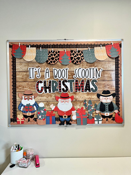 Cowboy Santa Claus - Christmas - December Bulletin Board Kit by Creatively Taught Cowboy Santa Claus - Christmas - December Bulletin Board Kit by Creatively Taught