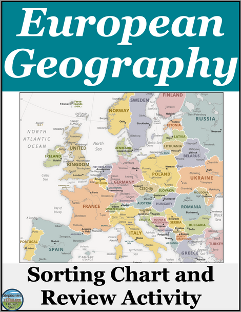 Geography of Europe Sorting Chart Image Analysis Review Activity