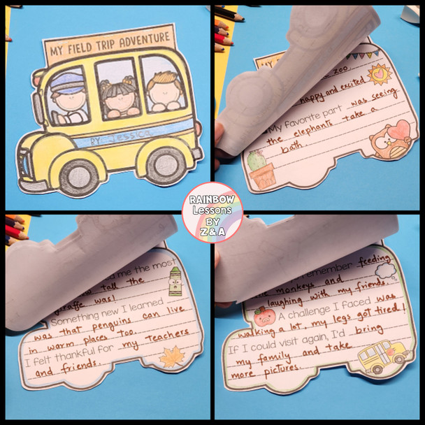 Field Trip Reflection Worksheets | Field Trip Coloring Pages | Reflection Book