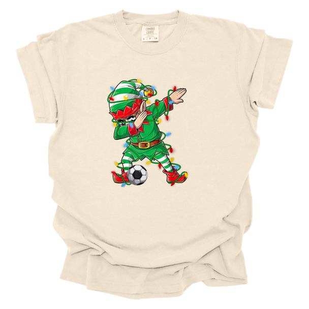 Dabbing Soccer Elf - Comfort Colors T-Shirt