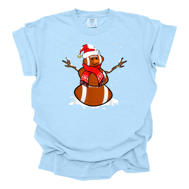 Football Snowman - Comfort Colors T-Shirt