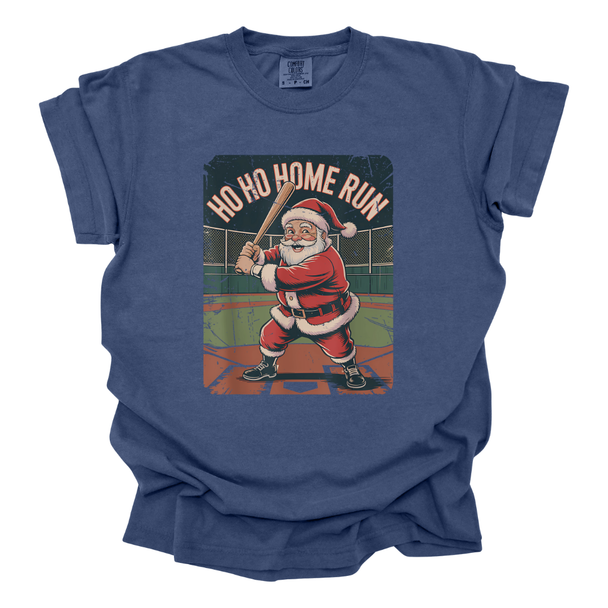 HO HO Homerun Baseball Santa - Comfort Colors T-Shirt
