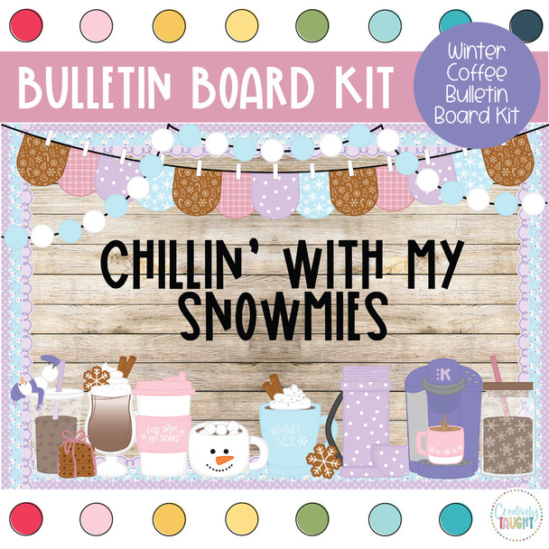Winter Coffee Bulletin Board Kit