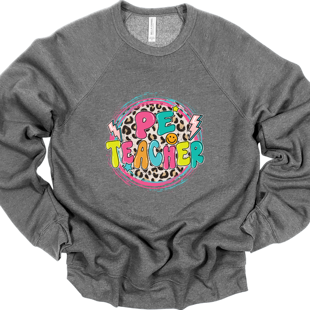 PE Teacher Leopard Circle - Sweatshirt & Hoodie