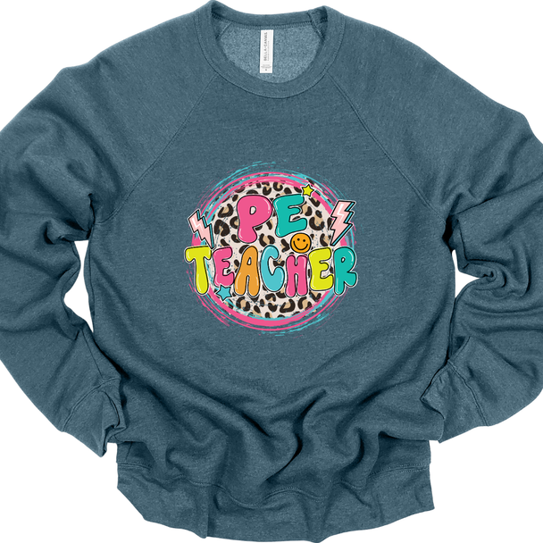 PE Teacher Leopard Circle - Sweatshirt & Hoodie