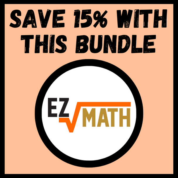 8th Grade Math Concentration Card Match Game Bundle