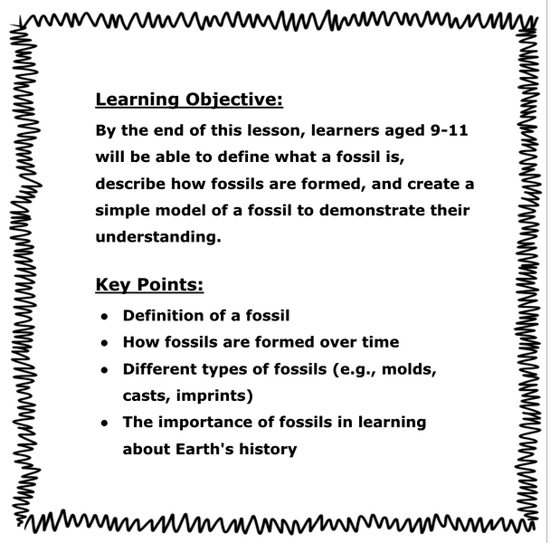 WHAT IS A FOSSIL? LESSON PLAN WITH LAB ACTIVITIES & HOMEWORK (4th-5th)