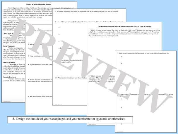 Ancient Egypt Activities Bundle