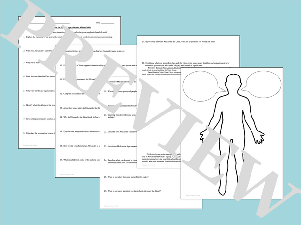 Alexander the Great Activity Legacy Debate Video Guide Analysis