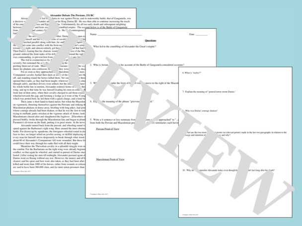 Alexander the Great Activities Bundle