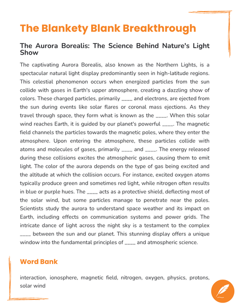 Aurora Borealis & The Northern Lights: Space Science Digital Escape Room (Earth Science)