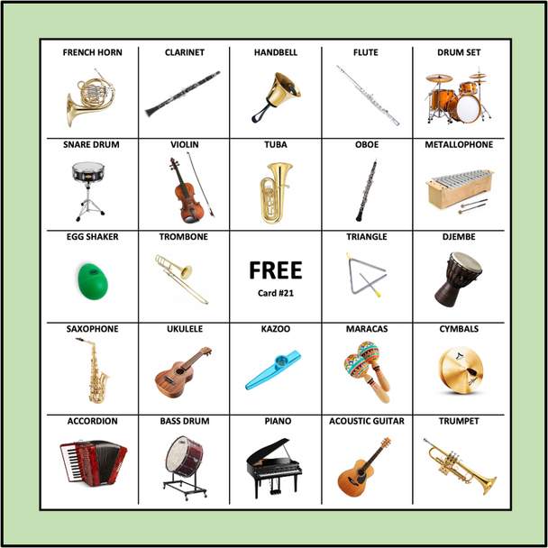 Instrument Bingo
