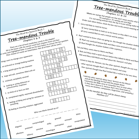 Tree-mendous Trouble Novel Study The Dead Sea Squirrels Book 5