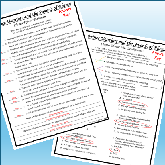 The Prince Warriors and the Swords of Rhema Novel Study